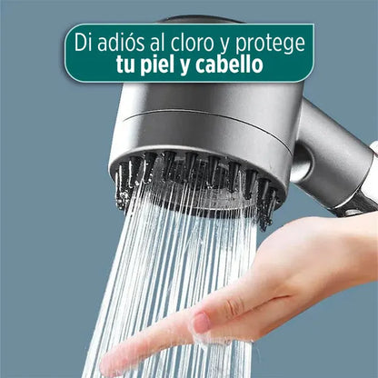 HidraSpa Max - Transforma tu ducha en un SPA de lujo: alta presión, agua purificada, 10 modos de chorro