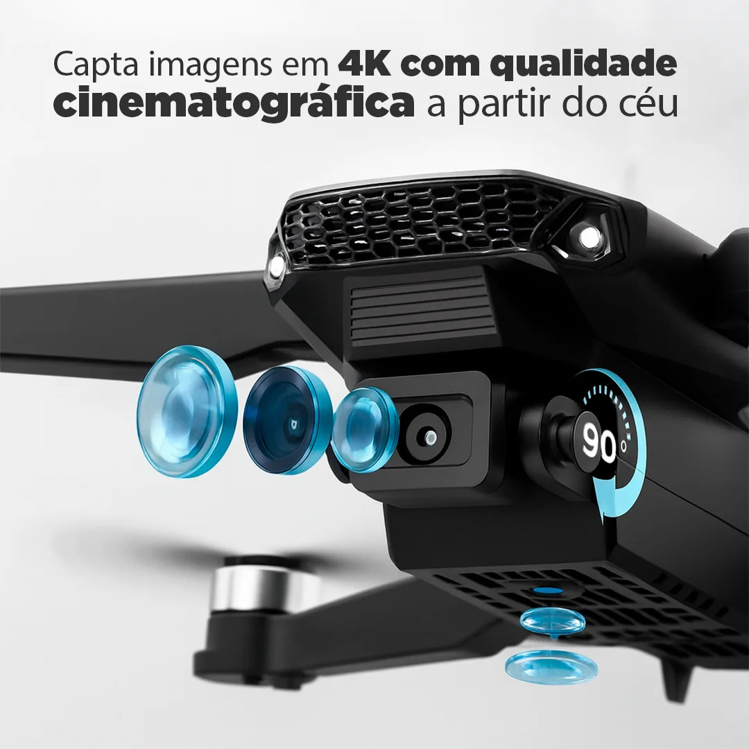 VisionFly 4K: Drone com Estabilidade GPS e Imagens Cinematográficas + Ofertas Exclusivas: Auscultadores Cinzentos + Presente Mistério
