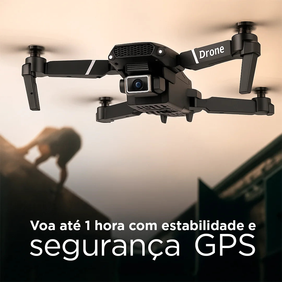 VisionFly 4K: Drone com Estabilidade GPS e Imagens Cinematográficas + Ofertas Exclusivas: Auscultadores Cinzentos + Presente Mistério